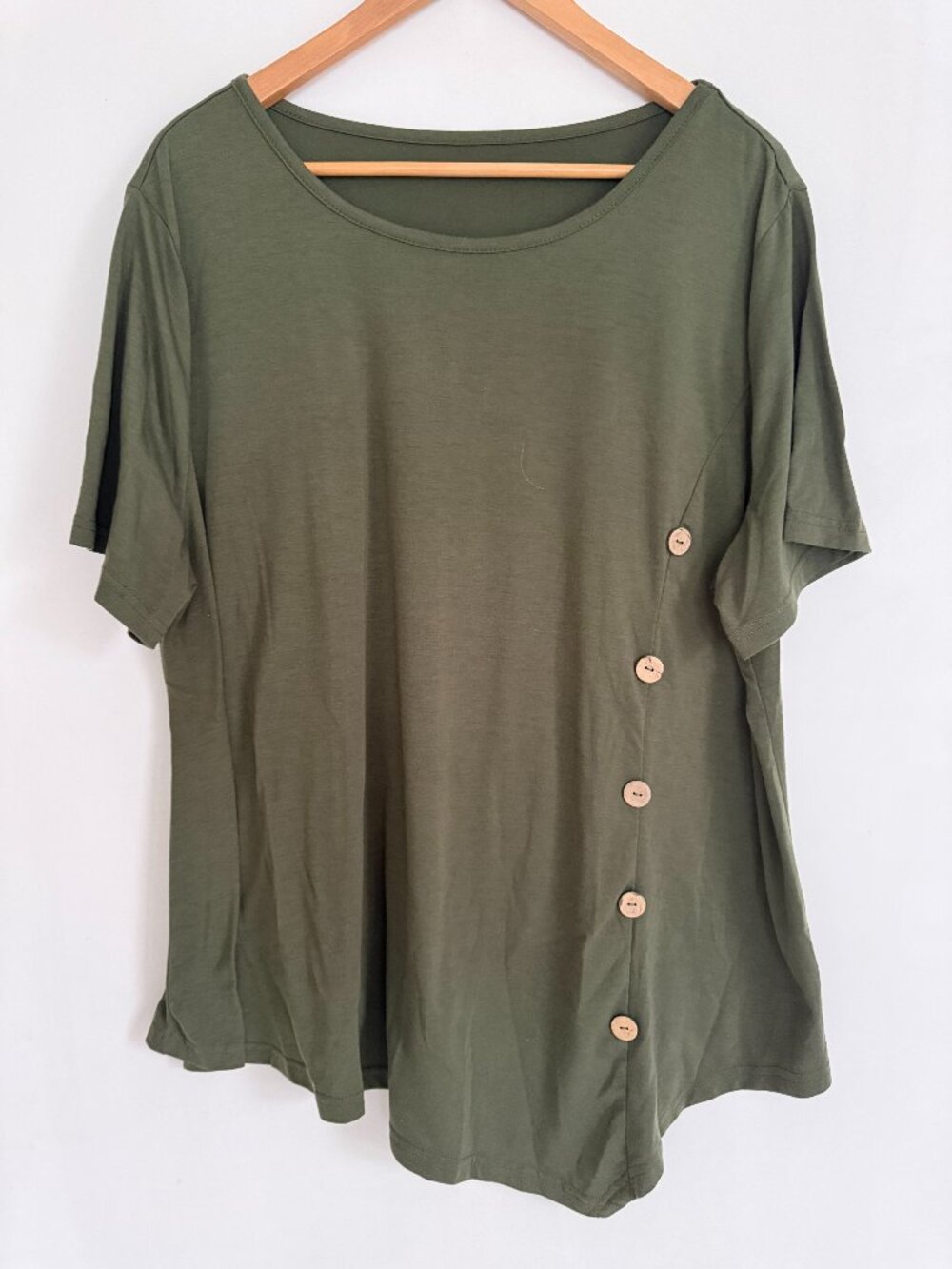 Shein Curve Woman Green Short Sleeve Top Blouse Size 3X